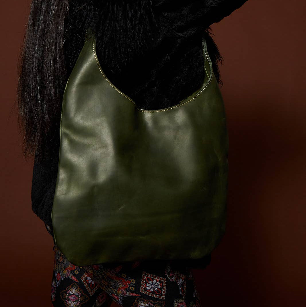 Shasha Shoulder Bag: Forest Green