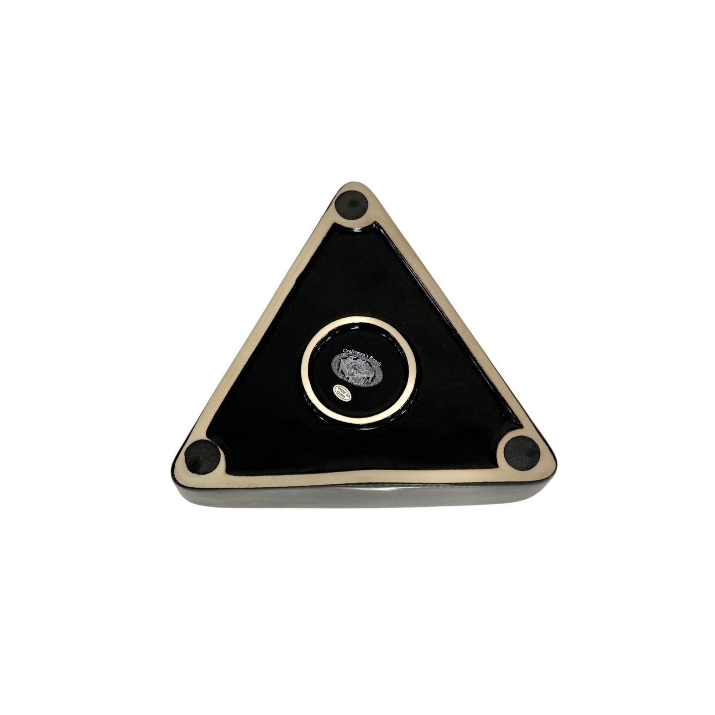 triangle ashtray, black