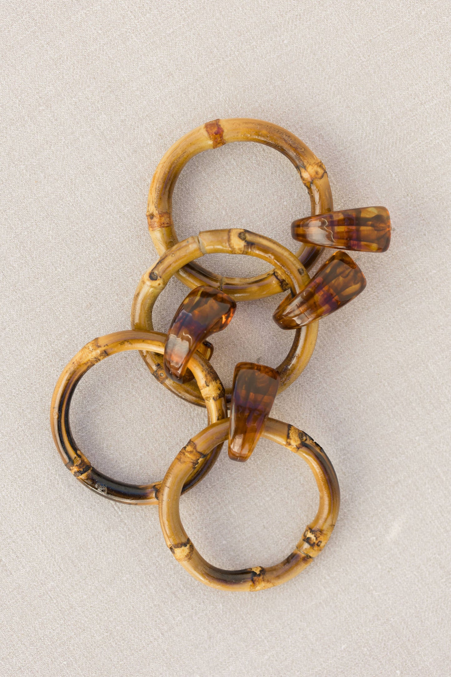 Bamboo Statement Drop Earrings