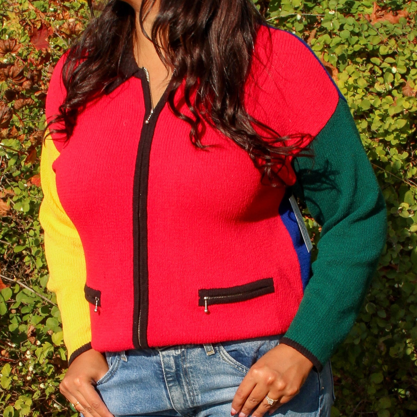 Robert Scott - zip up sweater, m