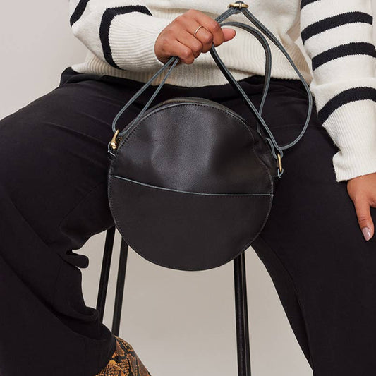 Zuri Circle Bag: Black