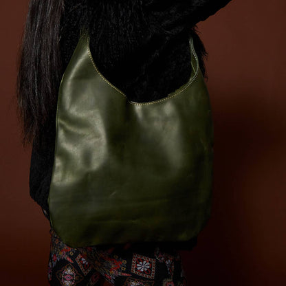 Shasha Shoulder Bag: Forest Green
