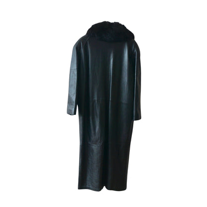 Bettina - leather coat w/ Fur trim 3x