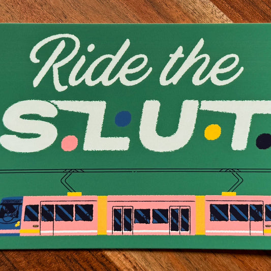 Ride the S.L.U.T Seattle South Lake Union Trolley Postcard