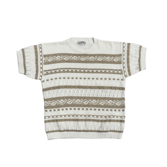 Jolie - short sleeve sweater, cream