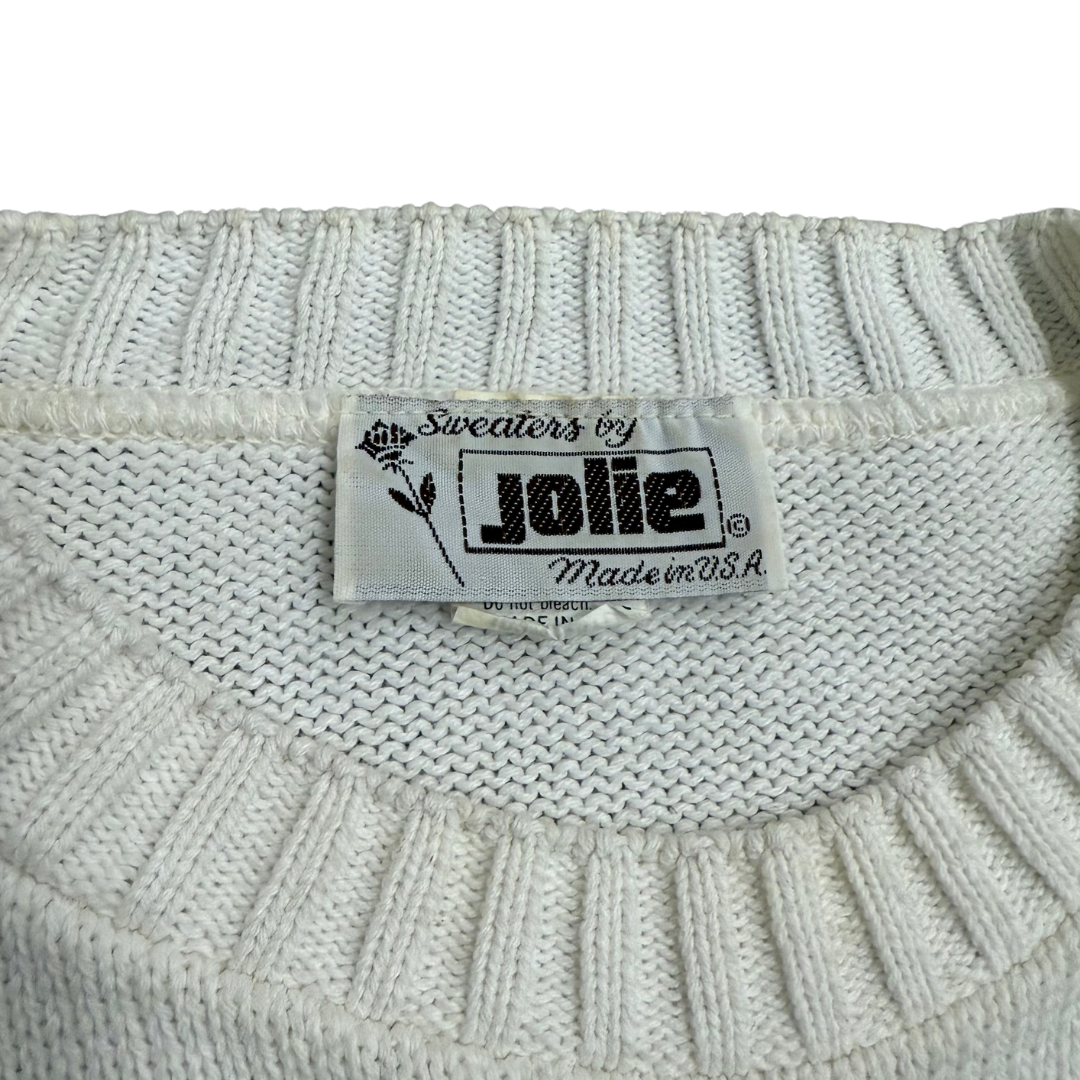 Jolie - short sleeve sweater, cream