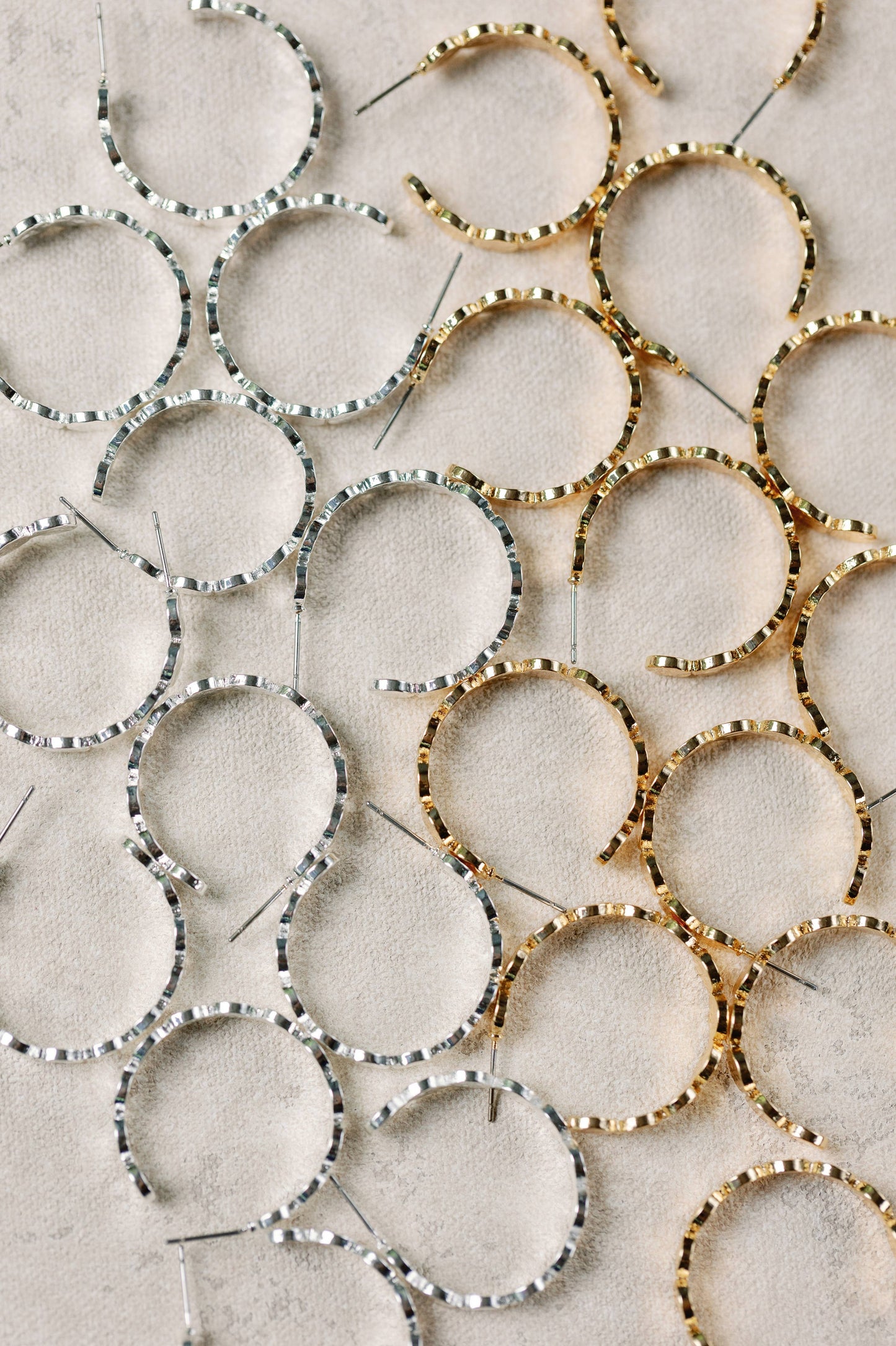 Gold Scalloped Hoop Earrings