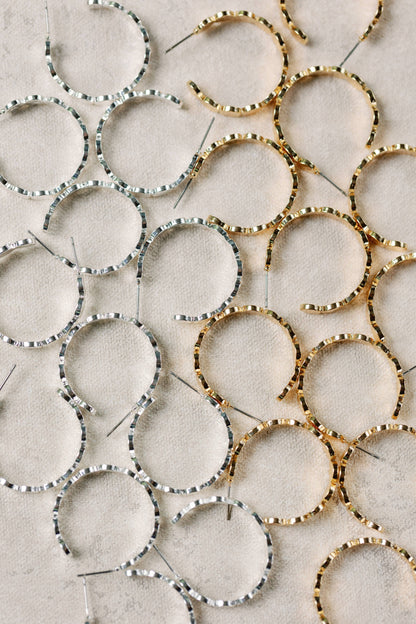 Gold Scalloped Hoop Earrings