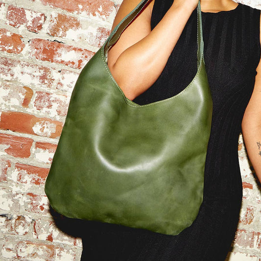 Shasha Shoulder Bag: Forest Green