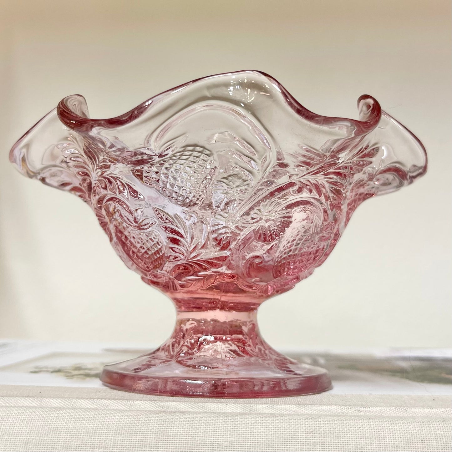 small glass bowl, purple