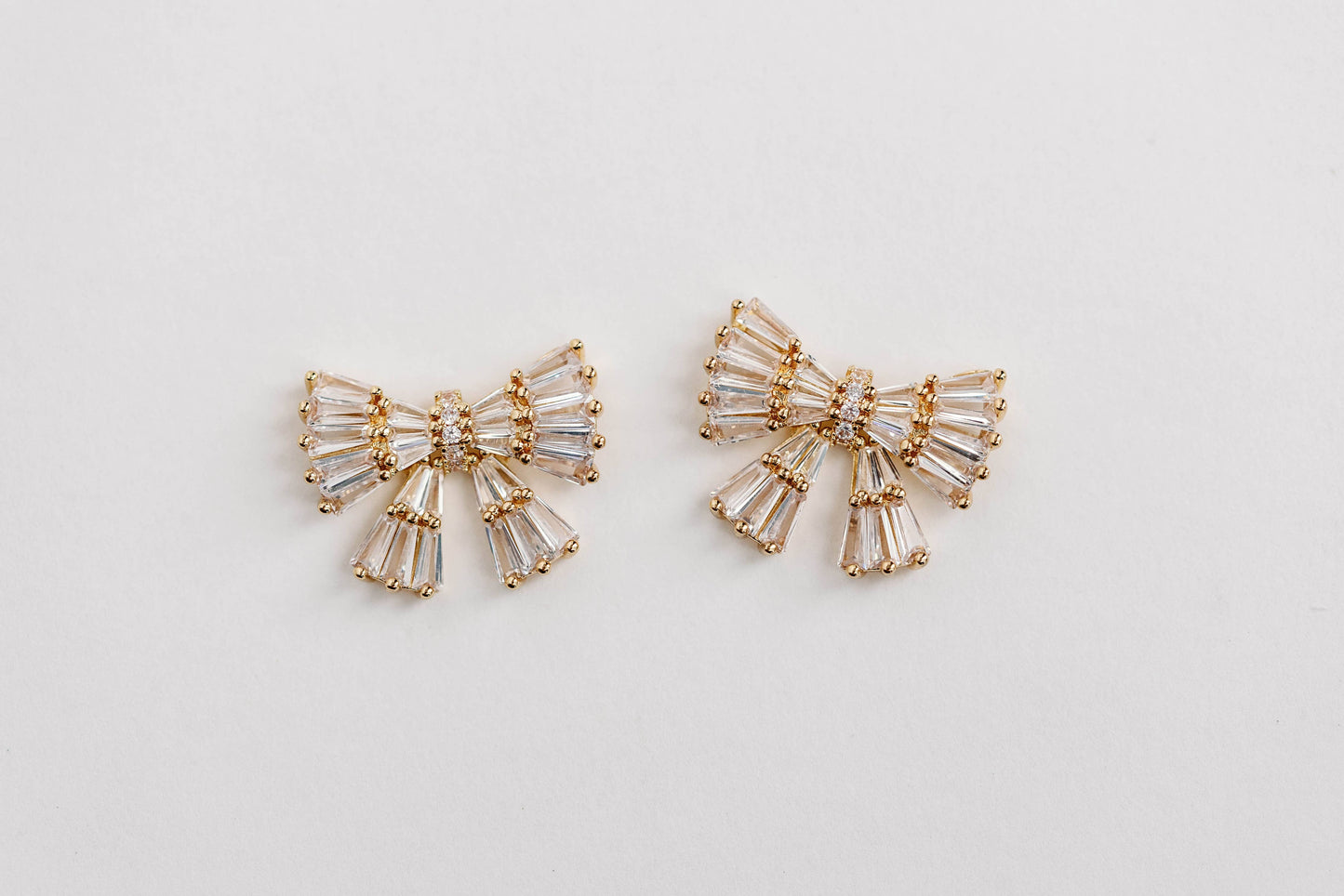 Sparkler Stud Bow Earrings