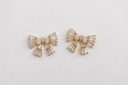 Sparkler Stud Bow Earrings