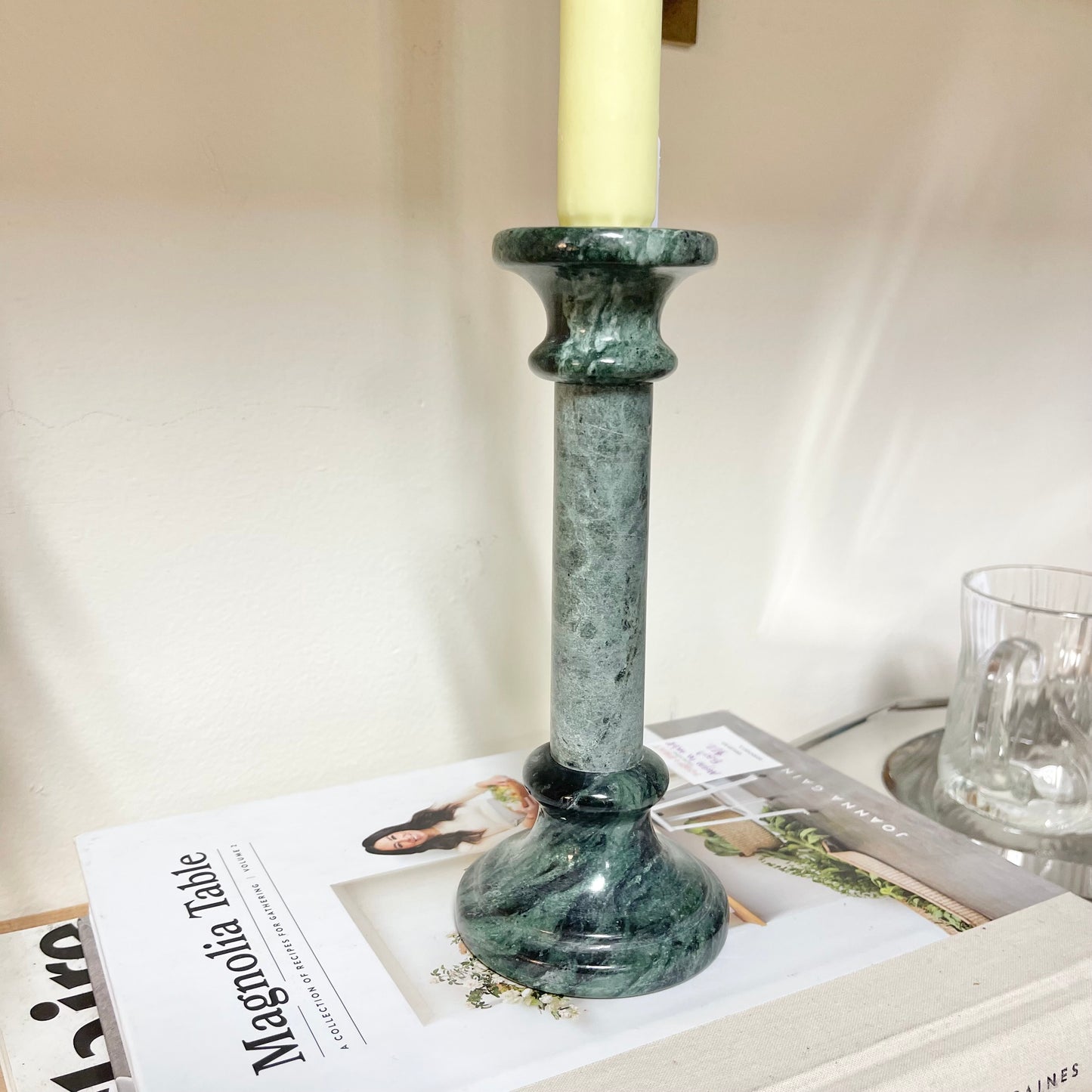 stone candlestick holder