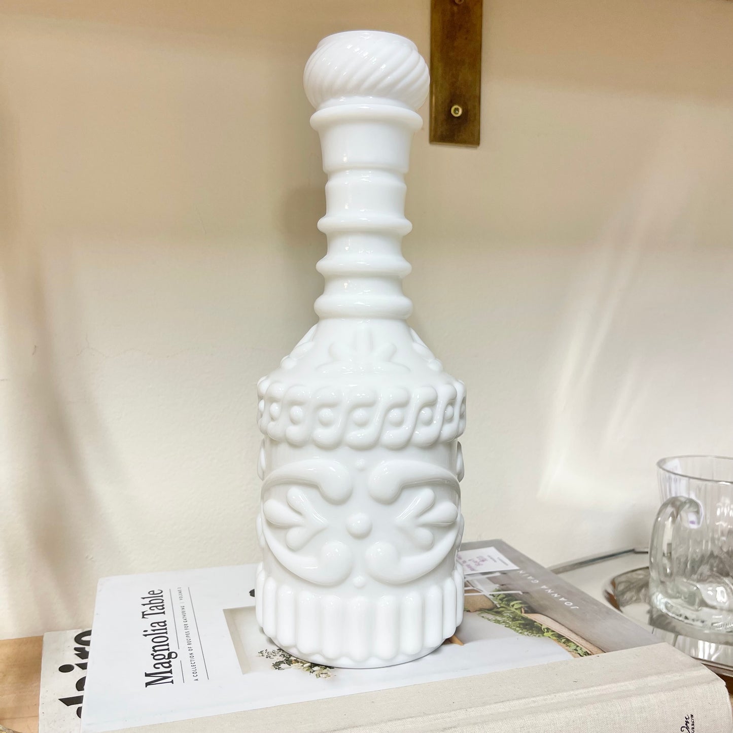 milk glass decanter