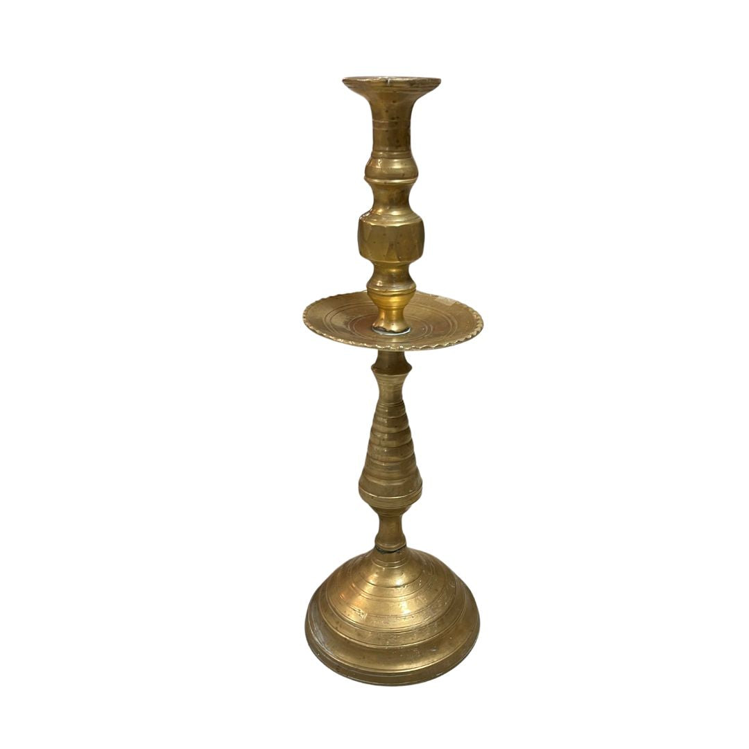 18" brass candlestick holder