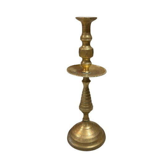 18" brass candlestick holder