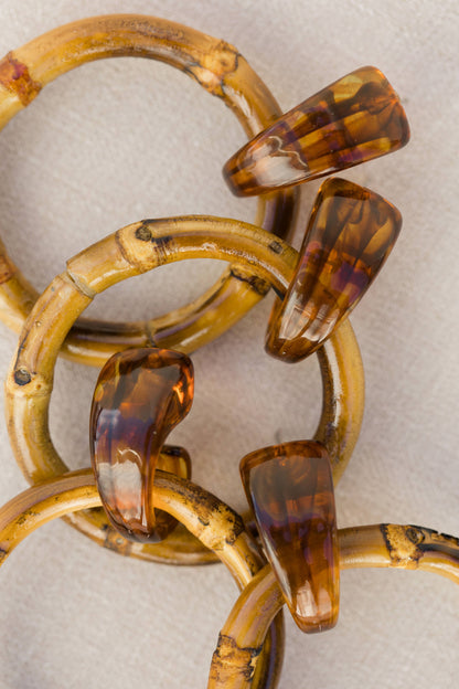 Bamboo Statement Drop Earrings