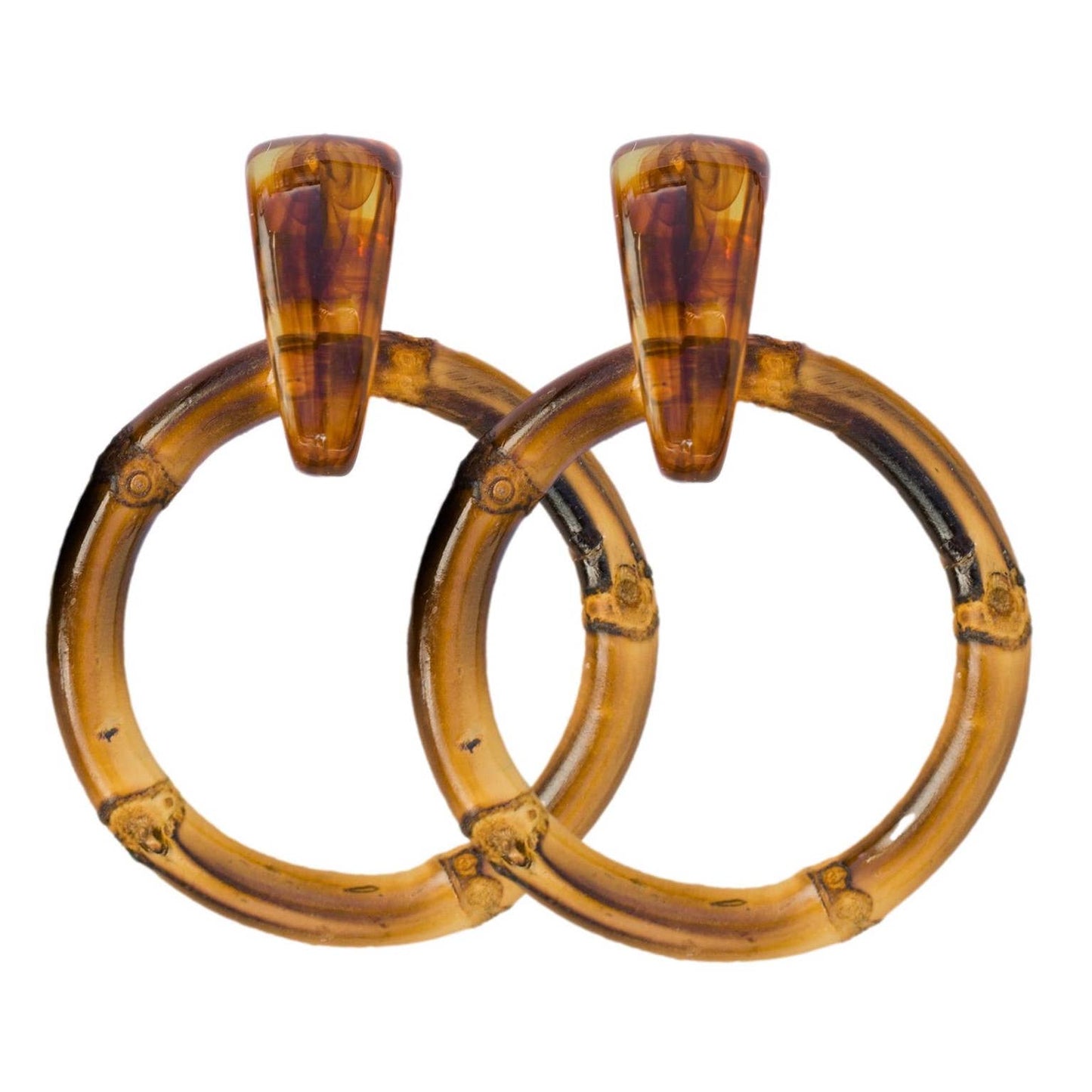 Bamboo Statement Drop Earrings