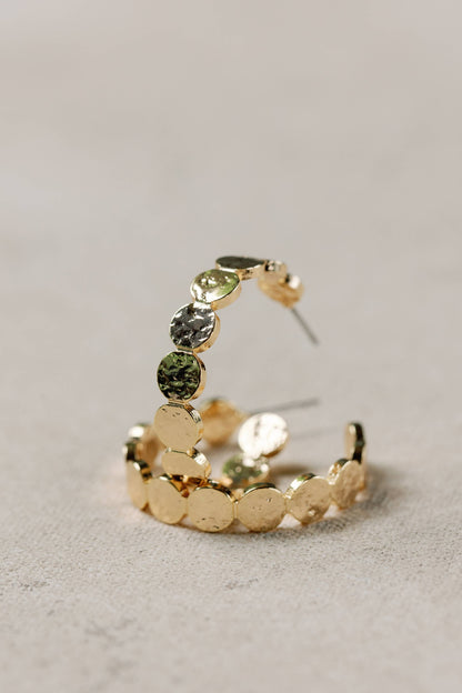 Gold Scalloped Hoop Earrings