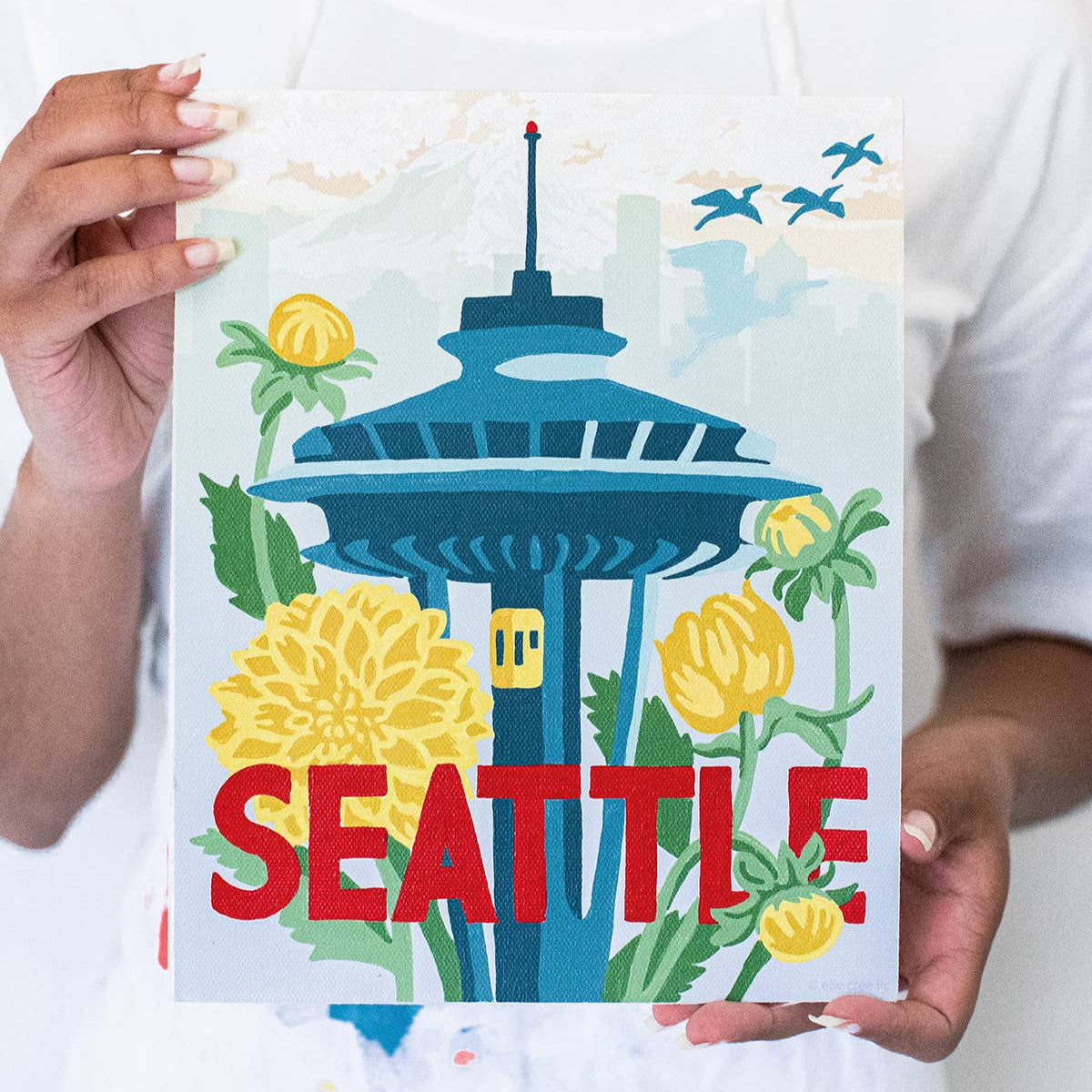 Seattle Space Needle Paint-by-Number Kit