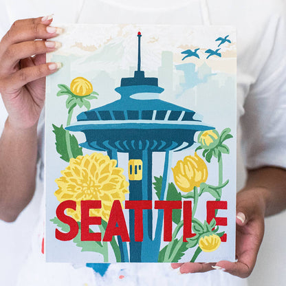Seattle Space Needle Paint-by-Number Kit