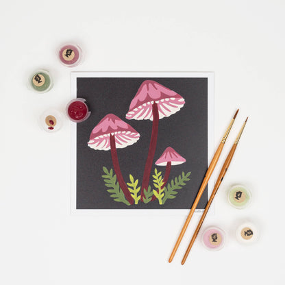 Bleeding Fairy Helmet Mushrooms MINI Paint-by-Number Kit