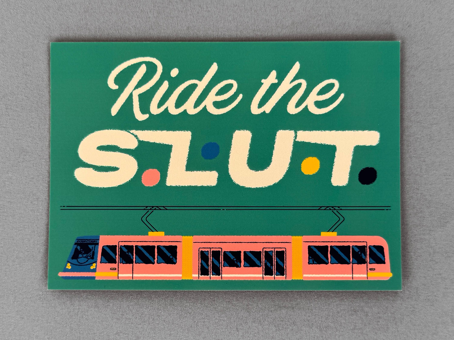 Ride the S.L.U.T Seattle South Lake Union Trolley Postcard