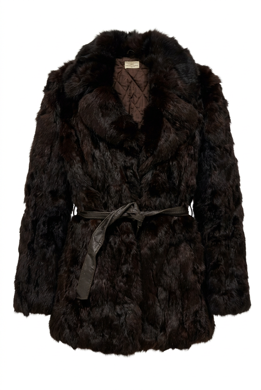 Unbranded Women's Dark brown Fur Coat - Size M