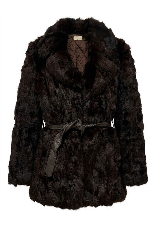 Unbranded Women's Dark brown Fur Coat - Size M