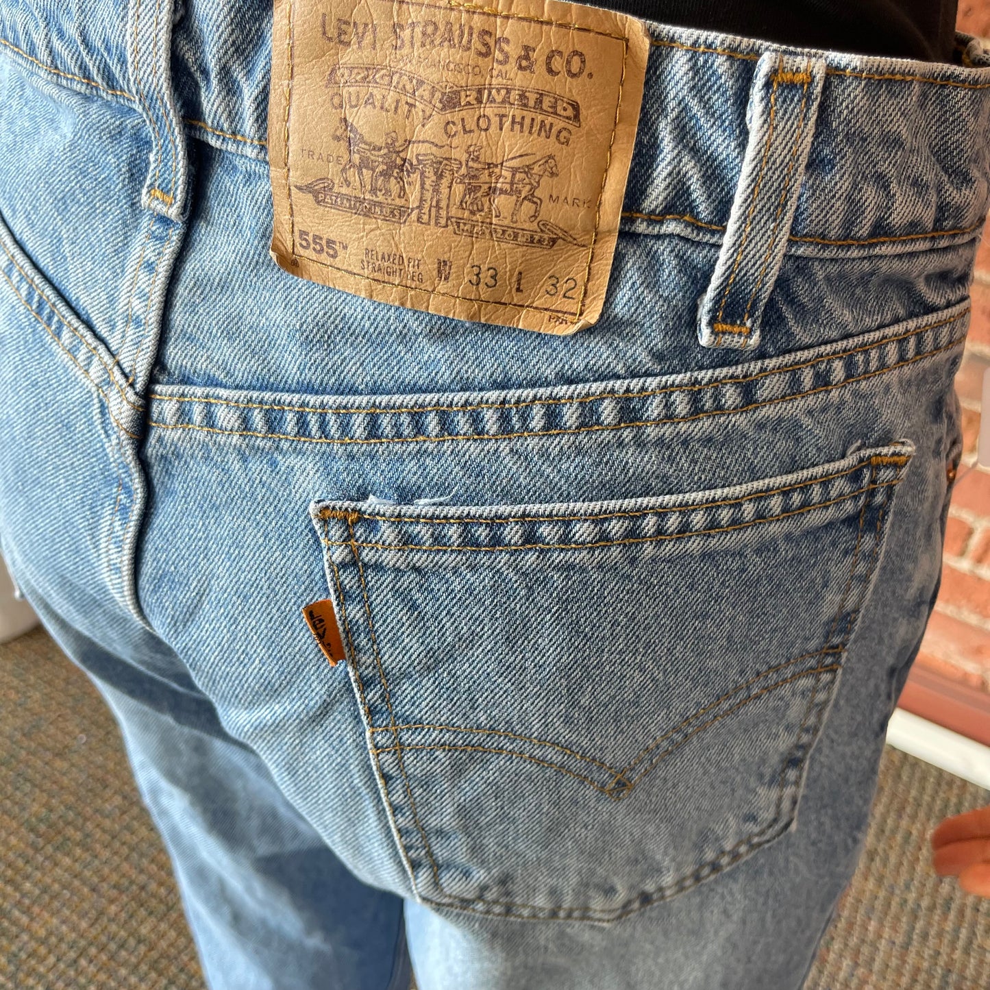 '96 Vintage Levi's 555 Orange tab 33x32